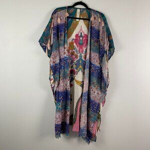 Aratta Silent Journey Anthropologie Fields of Happiness Tasseled Kimono OS